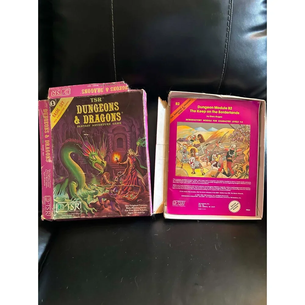1981 TSR Dungeons & Dragons Fantasy Game Basic Set 1 Purple Box #1011